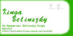 kinga belinszky business card